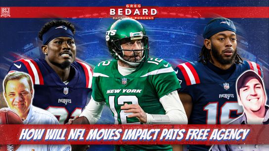 Podcast & Video: Bedard Patriots Pod - Will Patriots figure in flurry of NFL moves before free agency? taken at BSJ Headquarters (Patriots)